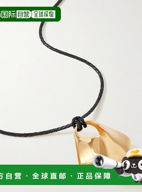 1h可退 香港直邮潮奢 KHAITE 女士 荷花中号皮革镀金项链 1014102