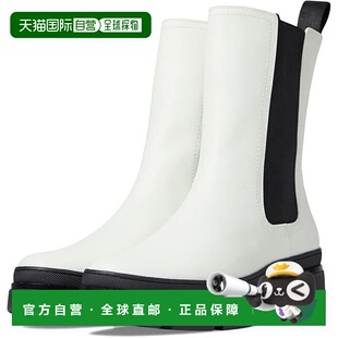 WHIT切尔西女靴美国7码 自营 FR40182 Chloe 白色皮革拉套KHD Frye