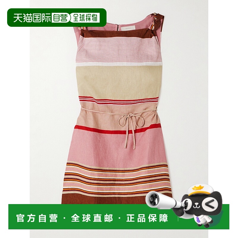 1h可退 香港直邮潮奢 FAITHFULL THE BRAND 女士 Flor 束带条纹亚