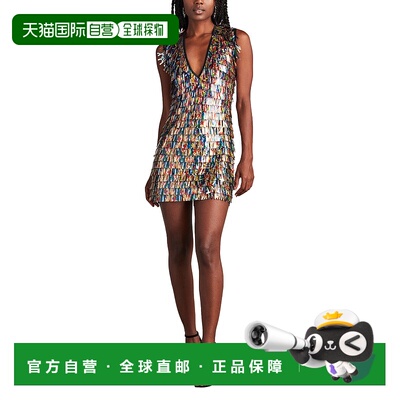 自营 tadashi shoji小鸟亮片流苏迷你连衣裙-多色 美国奥莱直发