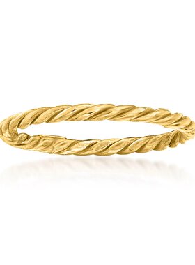 【美国奥莱】直发 Ross-Simons 18kt 黄金绳环 黄色