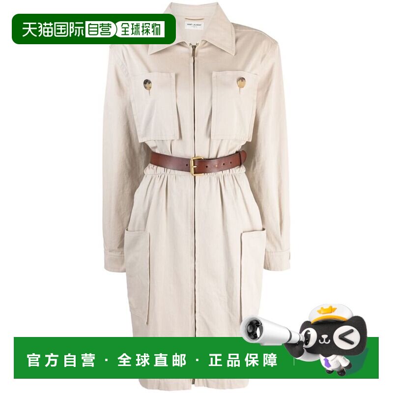 香港直邮Saint Laurent 圣罗兰 女士 SAHARIENNE拉链连衣裙 78655