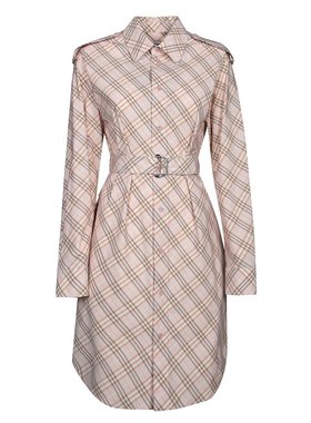 BURBERRY 女士大衣 8104976C2143 SS2025 花色 Check shirt dress