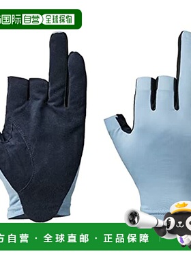 【日本直邮】Shimano禧玛诺 敏感钓鱼手套 3半指 蓝灰 L GL-006V