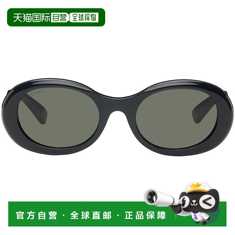 香港直邮Gucci 古驰 女士 黑色 Oval 太阳镜 GG1587S