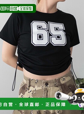 1h可退 日本直邮WEGO 女士编号设计抽绳短款T恤 WE25SM03L0037