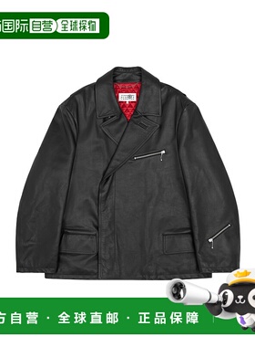 香港直邮Mm6 Maison Margiela 长袖皮夹克 S62AN0137M07005