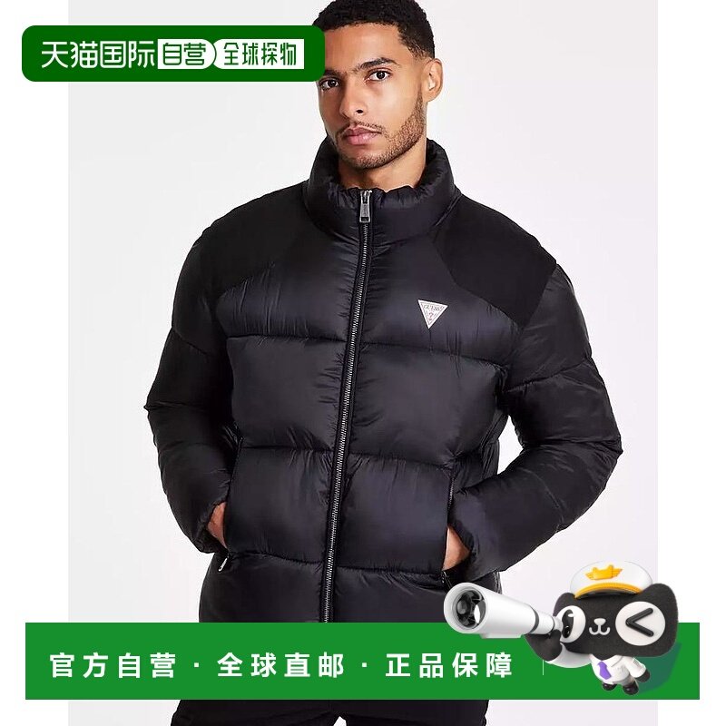 【美国直邮】GUESS 男士 Larry 面料拼接羽绒服 防风保暖 时尚舒