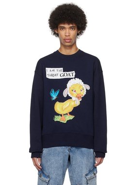 香港直邮潮奢EGONLAB.男士海军蓝Goat套头衫SS24SW001A