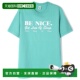 NICE T恤 韩国直邮Sporty&Rich 淡青色 白色