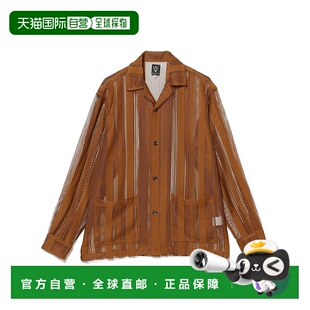 1h可退 日本直邮South2 West8 男装 宽松立体蕾丝长袖卡巴纳衬衫