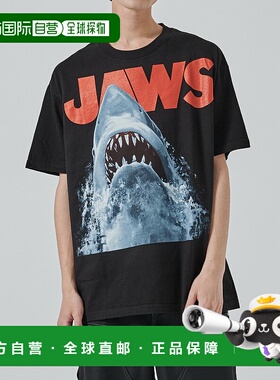 1h可退 日本直邮F-LAGSTUF-F男士JAWS印花短袖T恤 115422048