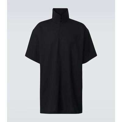 潮奢 Balenciaga 巴黎世家 男士 BB Garderobe 棉质凸纹布Polo衫