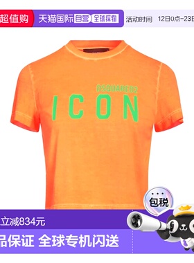 1h可退 香港直邮Dsquared2 二次方 女士 T恤 orange橙色 舒适时尚
