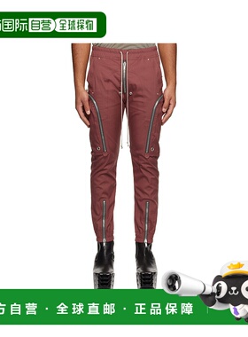 香港直邮RICK OWENS 男士休闲裤  RU02E1377TE13 AW2025红色卫裤