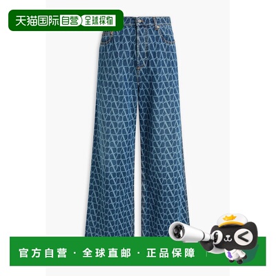 香港直邮valentino 华伦天奴 男士 直筒合身印花牛仔裤 V3DE02O9W