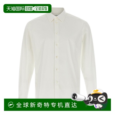 自营 salvatore ferragamo定制弹力棉府绸衬衫-白色 美国奥莱直发