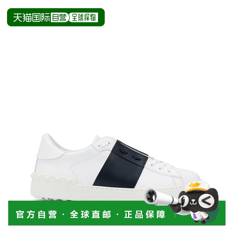 香港直邮valentino 华伦天奴 男士 白色皮质开口运动鞋 7Y2S0830B