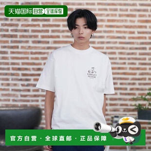 1h可退 日本直邮FORGET NEVER 男女同款印花图案背面印刷短袖T恤