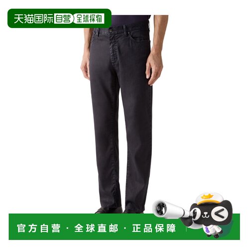 香港直邮Z ZEGNA 男士休闲裤 UHP16A3CITYB09 SS2026 黑色 腰带环