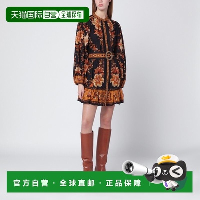 1h可退 香港直邮FARM RIO 女士 MAJESTIC GARDEN 黑色迷你连衣裙