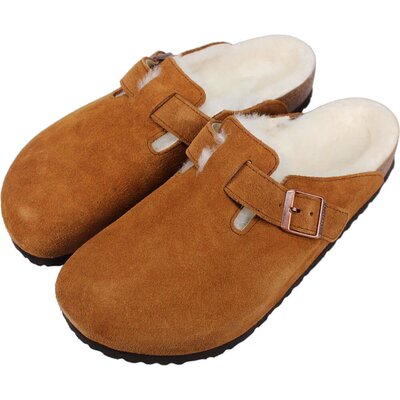 日本直邮BIRKENSTOCK男士凉鞋波士顿剪羊毛水貂皮1001140常规