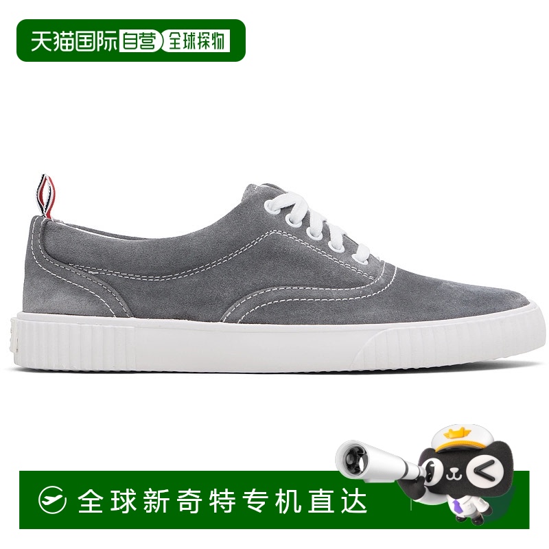 1h可退 香港直邮潮奢 Thom Browne 汤姆 布朗 男士 灰色 Calf Sue