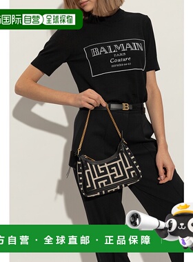香港直邮BALMAIN 女士斜挎包 EN1BT920TJQYGFE SS2025 黑色 B-Arm