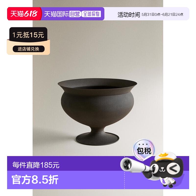 日本直邮Zara高身金属花盆礼物