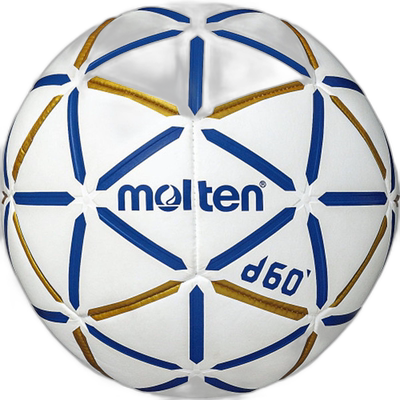 日本直邮Molten 手球认证球室内手球 1 号球 D60 白色 x 蓝色狩猎