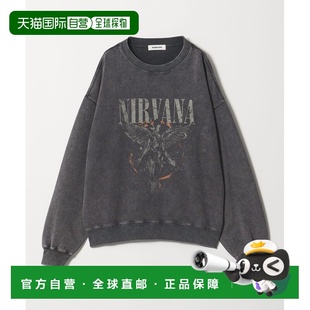 联名宽松半褪色圆领卫衣 男装 半拉链设 日本直邮NIRVANA 1h可退