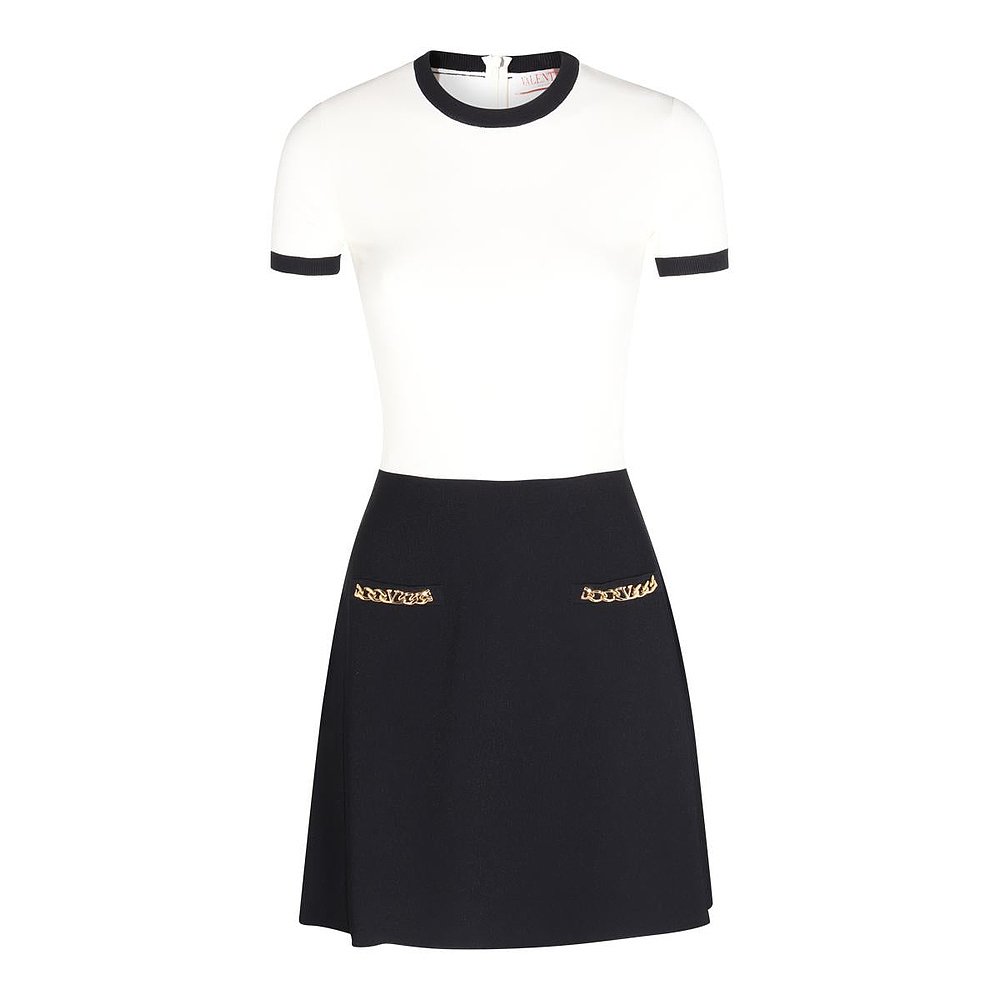 VALENTINO 女士半身裙 2B3KD09R7RM0AN AW2023 黑色图片