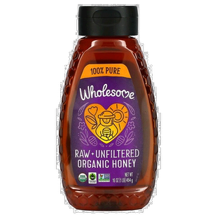 香港直发Wholesome蜂蜜有机营养品无麸质原装进口瓶装454g加工