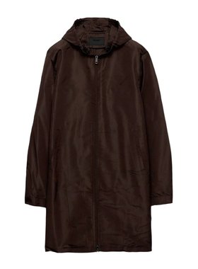 PRADA 男士外套 SGC782B03SOOOF0192 SS2025 黑色 连帽派克大衣