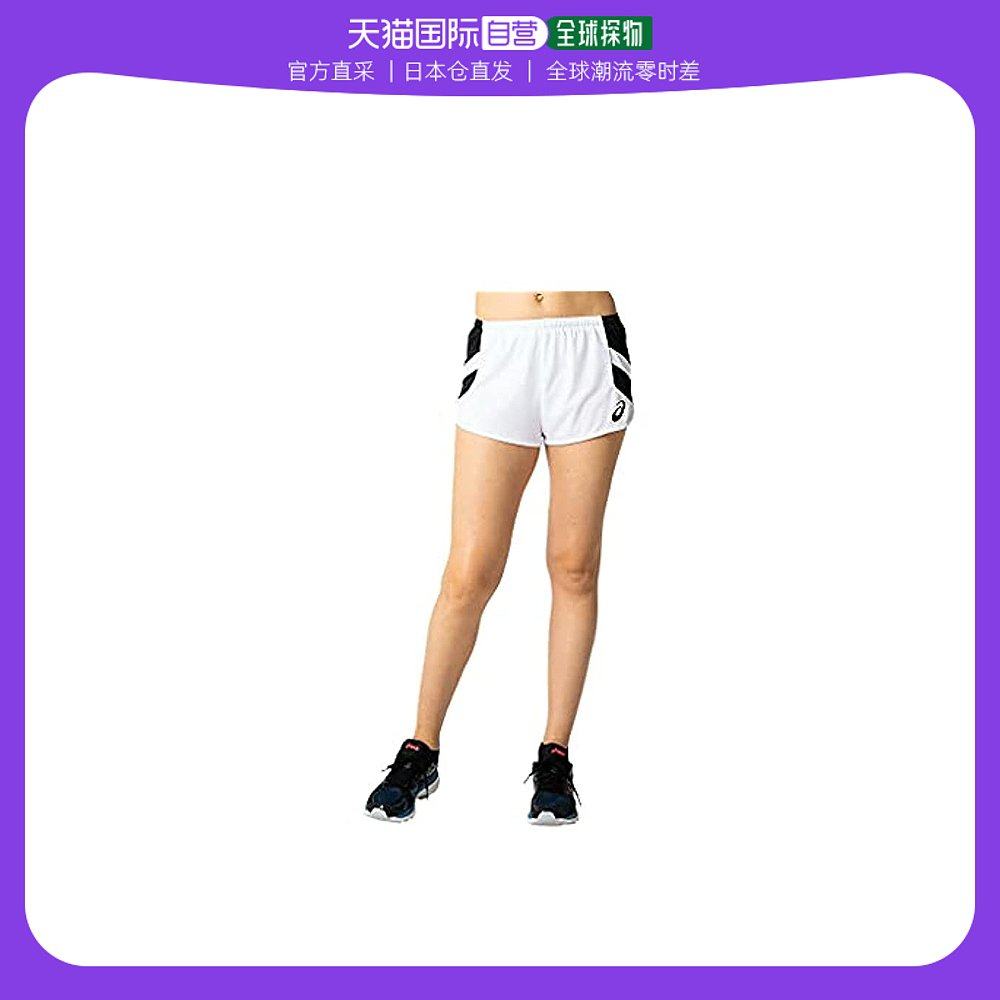 【日本直邮】ASICS亚瑟士男士跑步短裤 2092A087女 亮白/黑  M