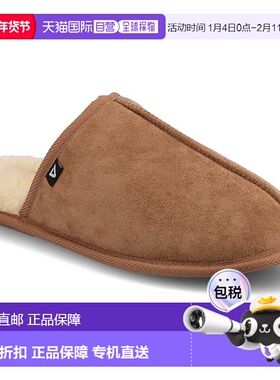 自营 vance co.Vance男式Duncan Shearing磨砂拖鞋-栗色 美国奥莱