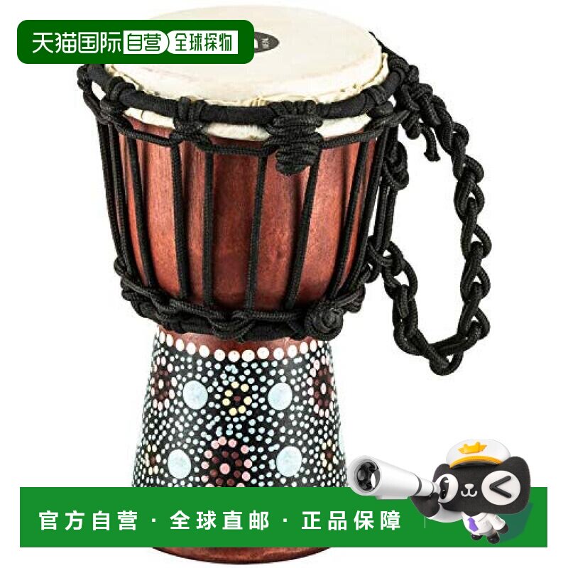 【日本直邮】德国麦尔打击乐乐器迷你阿拉伯鼓黑色编织绳彩色波点