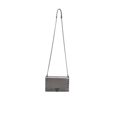 VALENTINO 女士斜挎包 WP0Y59LIF113 AW2024 灰色 翻盖单肩包