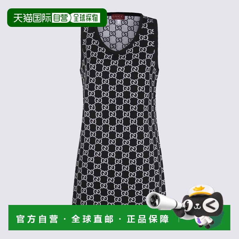香港直邮GUCCI 女士连衣裙 786403XKD8T1070 CO 黑色