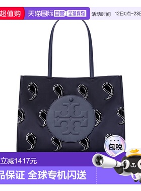 香港直邮TORY BURCH 女士手提包 178286400 AW2025 蓝色 Ella 小