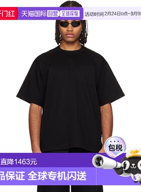 1h可退 香港直邮Sacai 男士 黑色 T 恤 SCM336 black黑色 舒适时