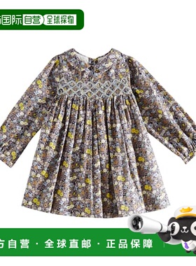 1h可退 香港直邮潮奢 Bonpoint 婴儿 Trinite 花朵罩衫式棉质连衣