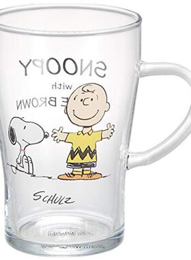 日本直邮yamaka山加商店 查理布朗耐热玻璃杯SN522-815 350ml