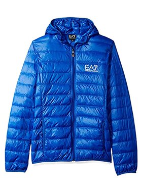 EA7 Emporio Armani 拉链连帽短款羽绒服 8NPB02PN29Z