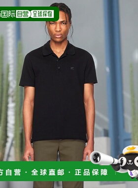 1h可退 香港直邮潮奢 Courreges 男士 黑色 AC Pique Polo 衫 125