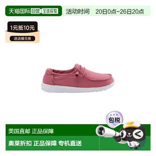 自营Hey Dude WOMENS WENDY SHOES - PINK 女鞋美国奥莱直发布鞋