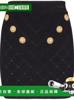 香港直邮BALMAIN 女士半身裙 CF1LB004KF53OPANOIR CO 黑色