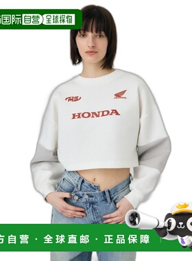 1h可退 日本直邮MOUSSY女士HONDA合作款短款运动套头衫 010HSL010