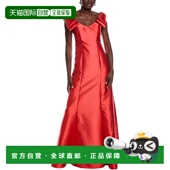 橙色 自营Rene Ruiz露肩美人鱼礼服 美国奥莱直发连衣裙长裙