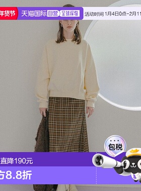 1h可退 日本直邮CREDONA 后标志拉杆袖衫 套头卫衣百搭潮牌 高级